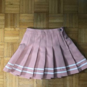 Pink Pleated Skirt
